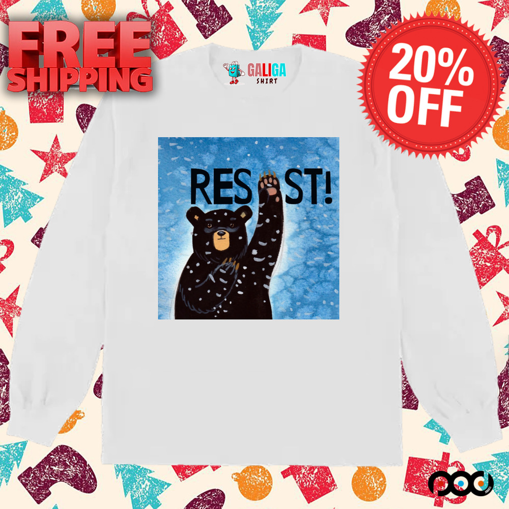 Bear resist hands up for help shirt