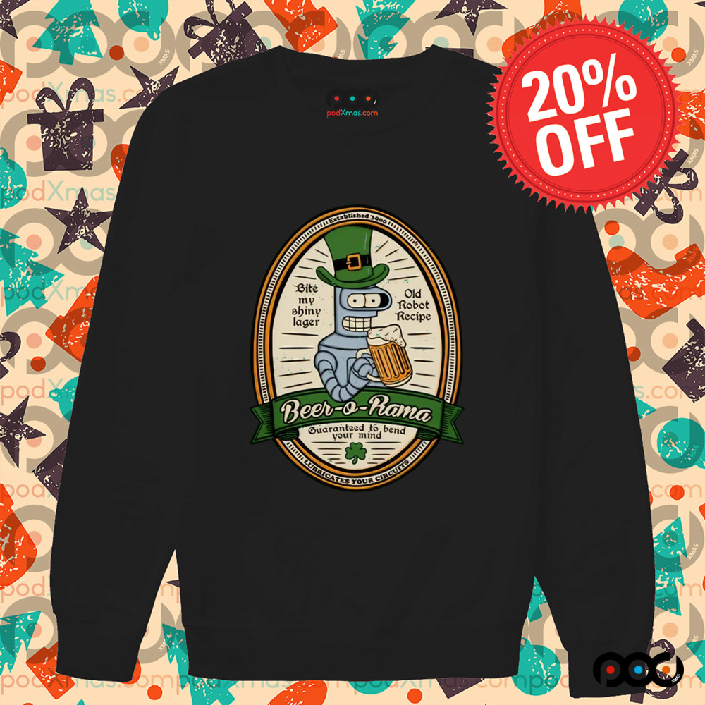 Beer-o-rama Bite my shiny lager old robot shirt