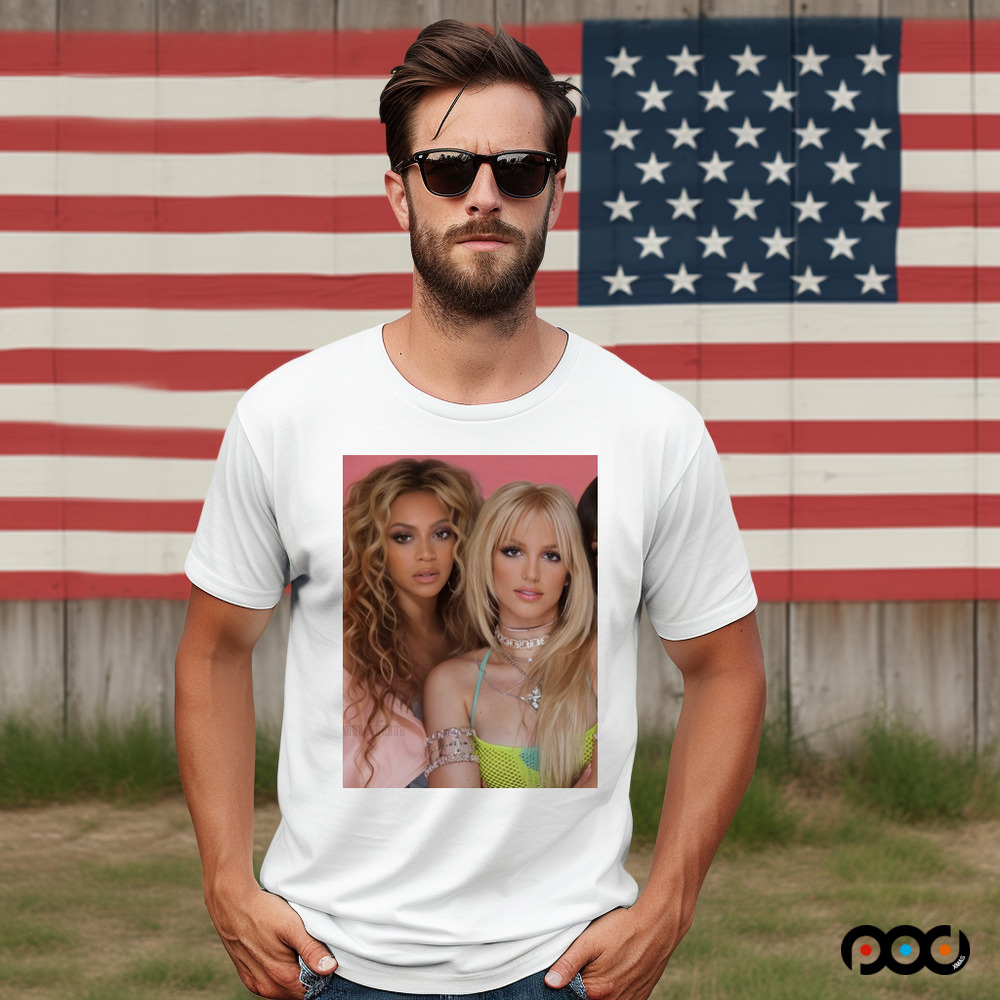 Beyonce and Britney Spears Photo Retro Shirt
