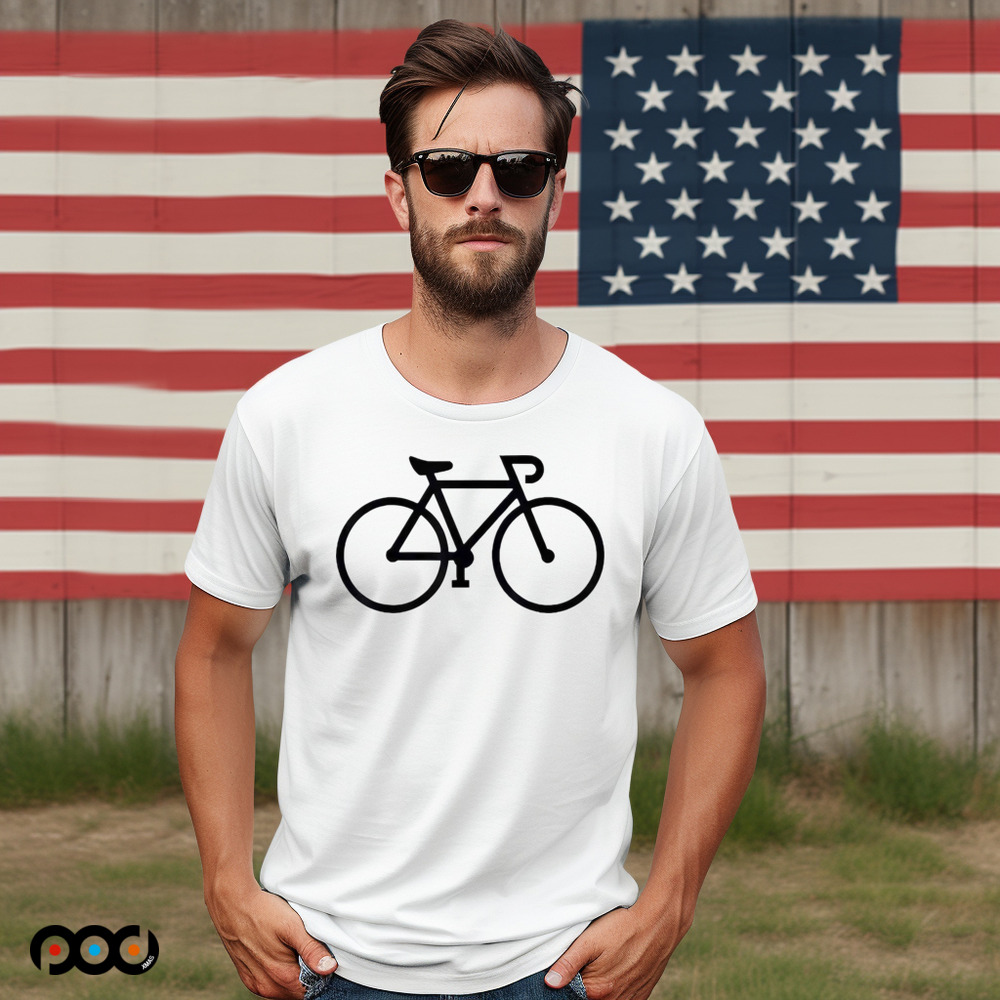 Bicycle American Lady In Pakistan Shirt