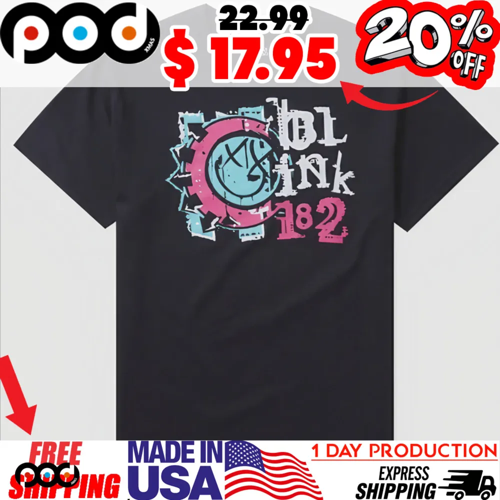 Blink-182 Self-Titled Logo Smiley X-eye Shirt