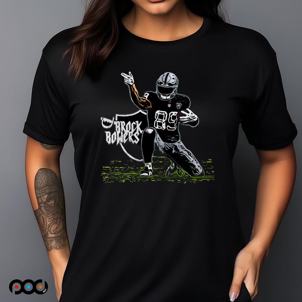 Brock Bowers 89 Las Vegas Raiders POSE graphic paint shirt