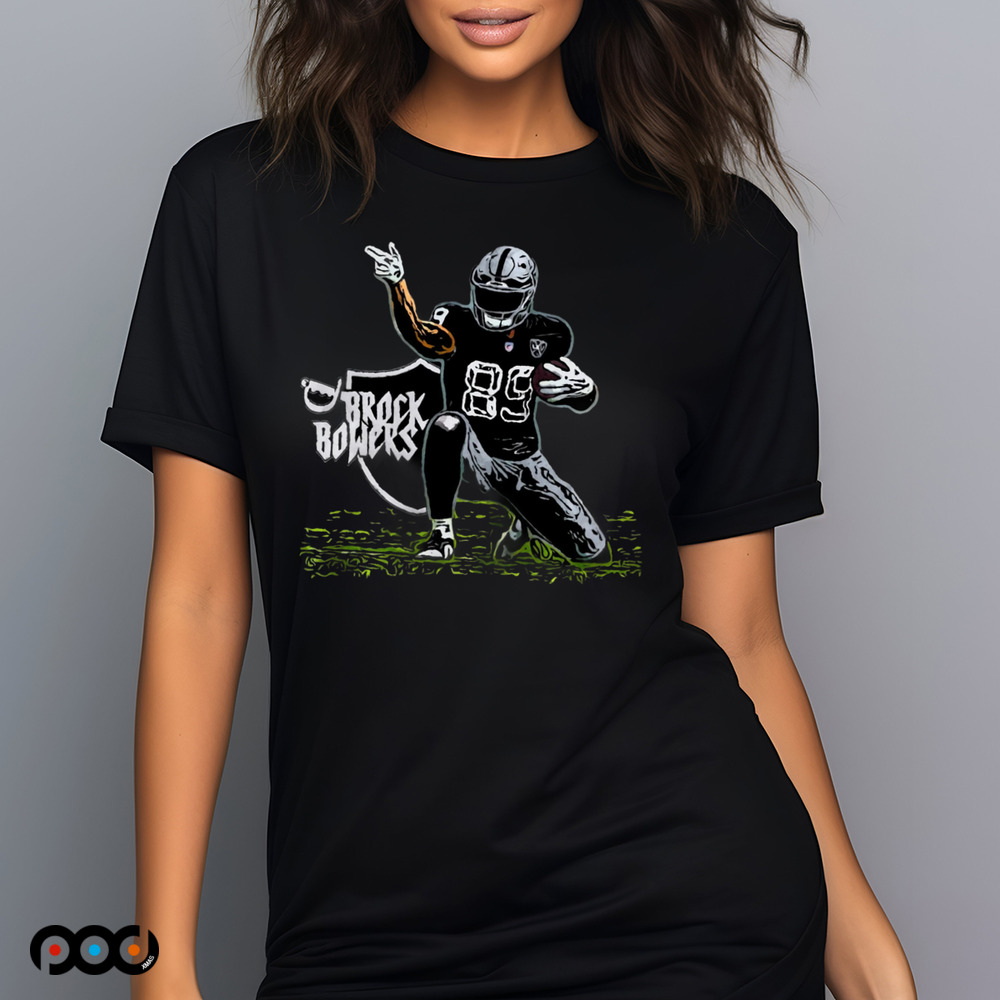 Brock Bowers 89 Las Vegas Raiders POSE graphic paint shirt