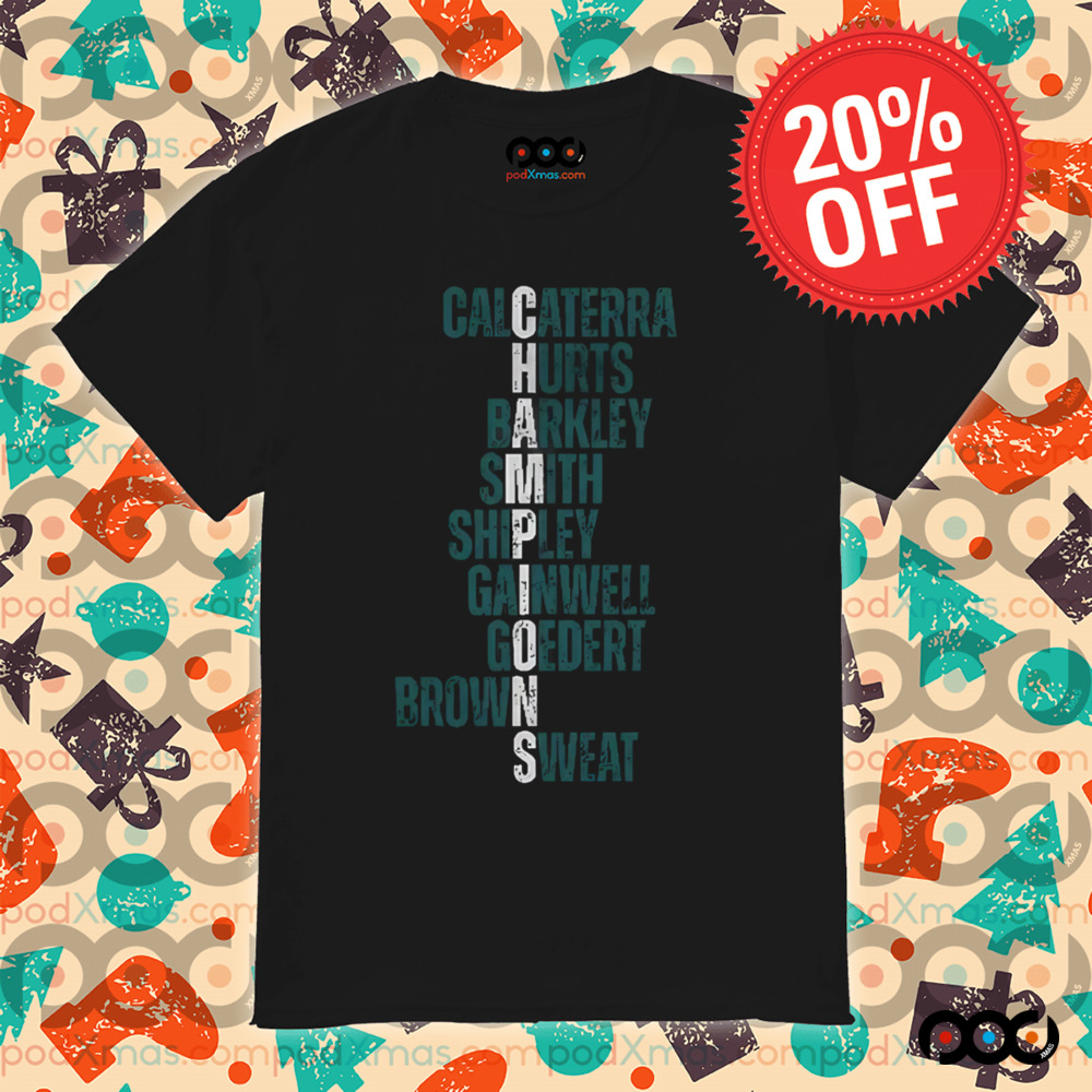 Calcaterra Hurts Barkley Smith Shipley Gainwell Goedert Brown Sweat Champions Bird Gang Shirt