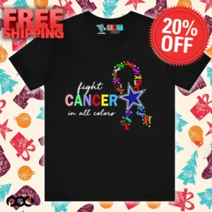Dallas Cowboys fight cancer in all colors shirt