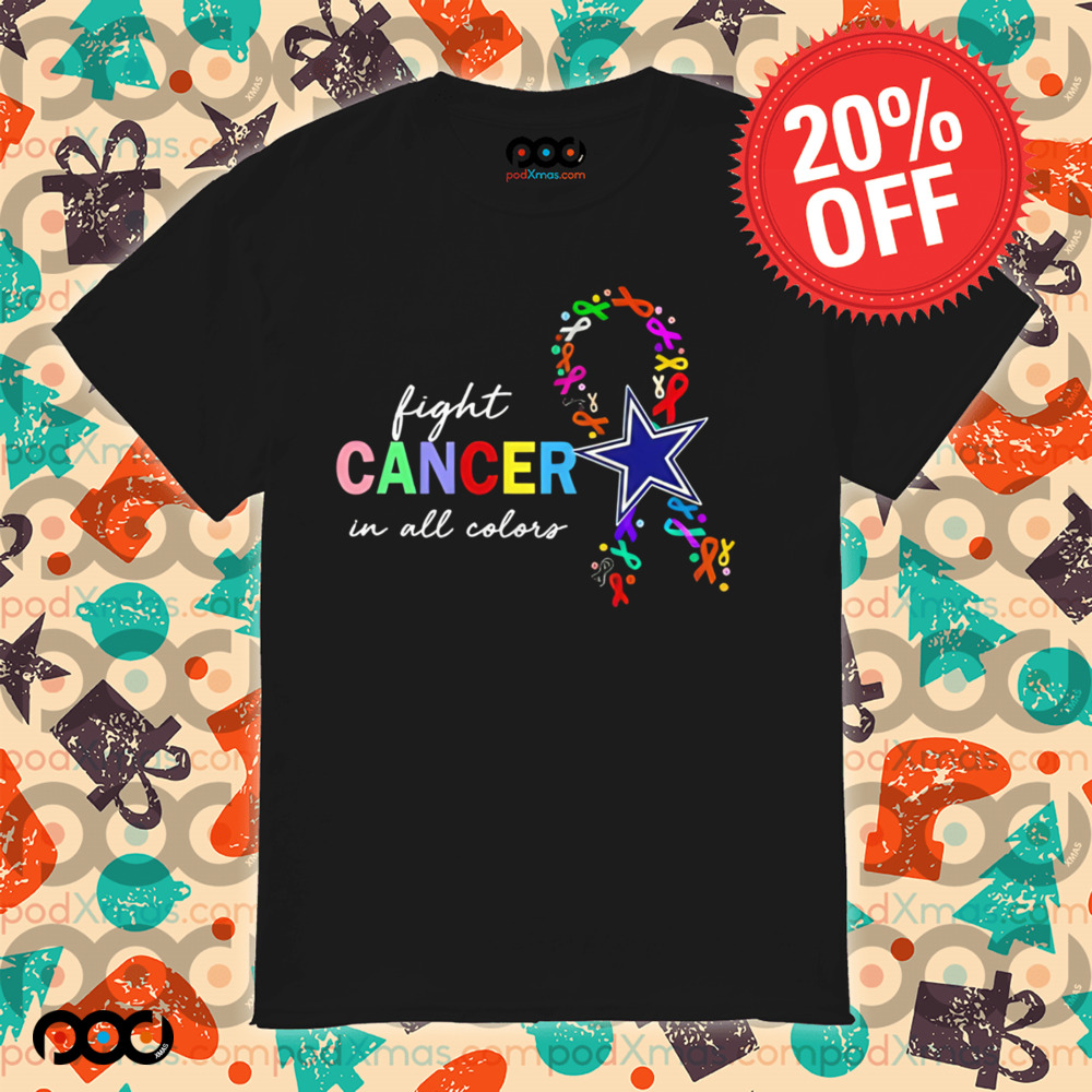Dallas Cowboys fight cancer in all colors shirt