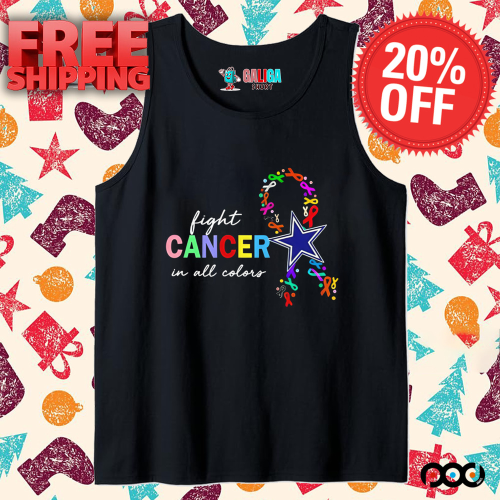 Dallas Cowboys fight cancer in all colors shirt