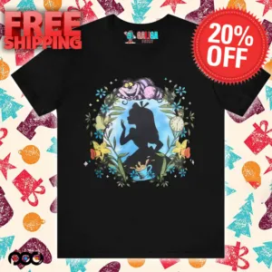Disney Alice In Wonderland Silhouette Wreath Girls Shirt