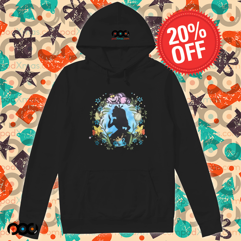 Disney Alice In Wonderland Silhouette Wreath Girls Shirt