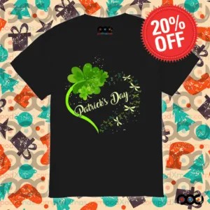 Dragonfly heart irish, Shamrock Heart Clover St.Patrick's Day Shirt