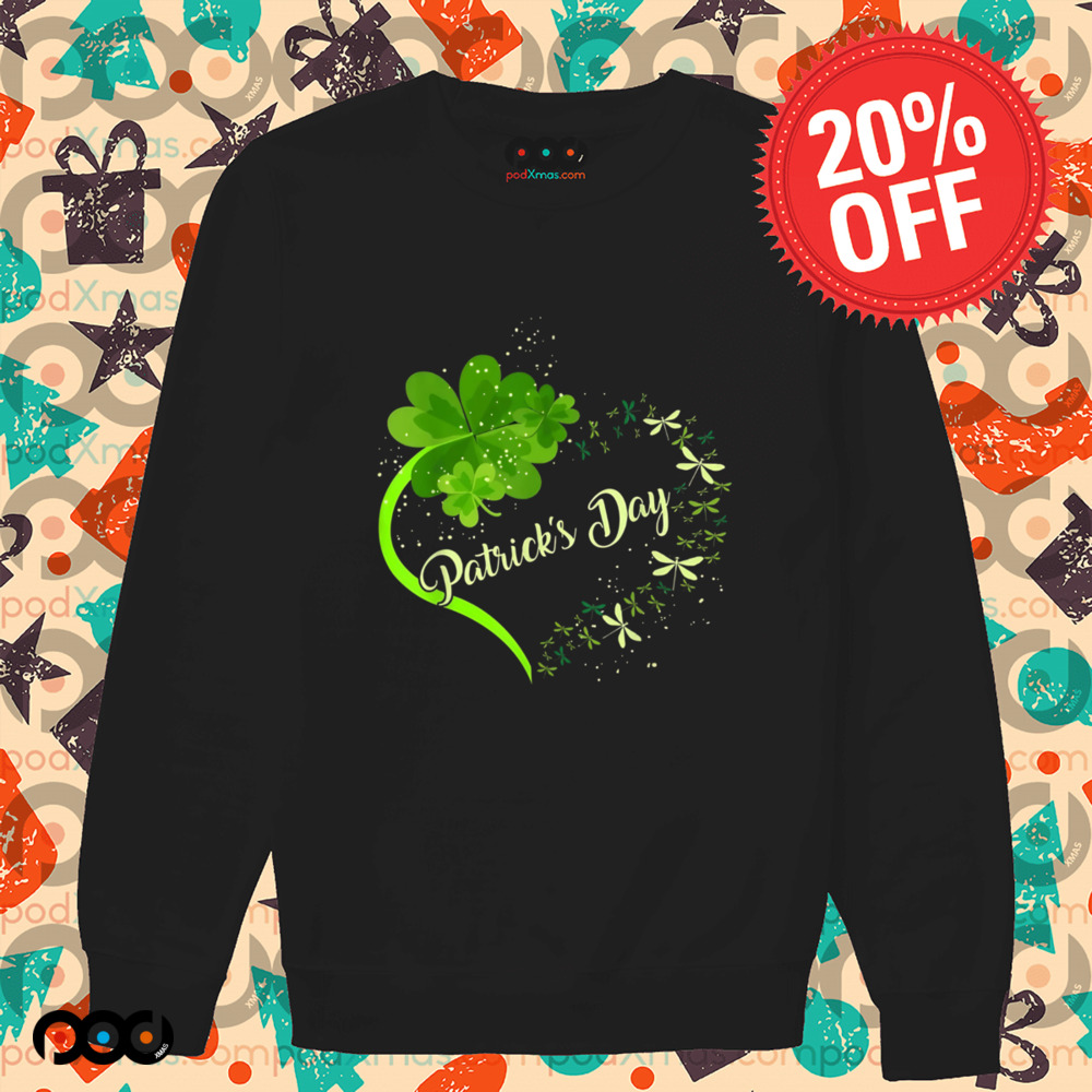 Dragonfly heart irish, Shamrock Heart Clover St.Patrick's Day Shirt