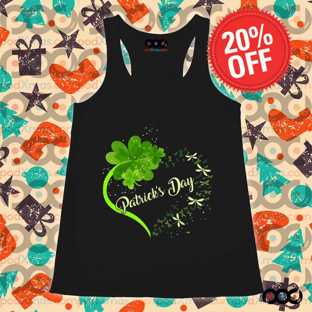 Dragonfly heart irish, Shamrock Heart Clover St.Patrick's Day Shirt