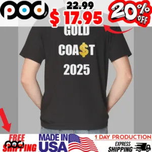 Drake Wearing Gold Coast 2025 Shirt