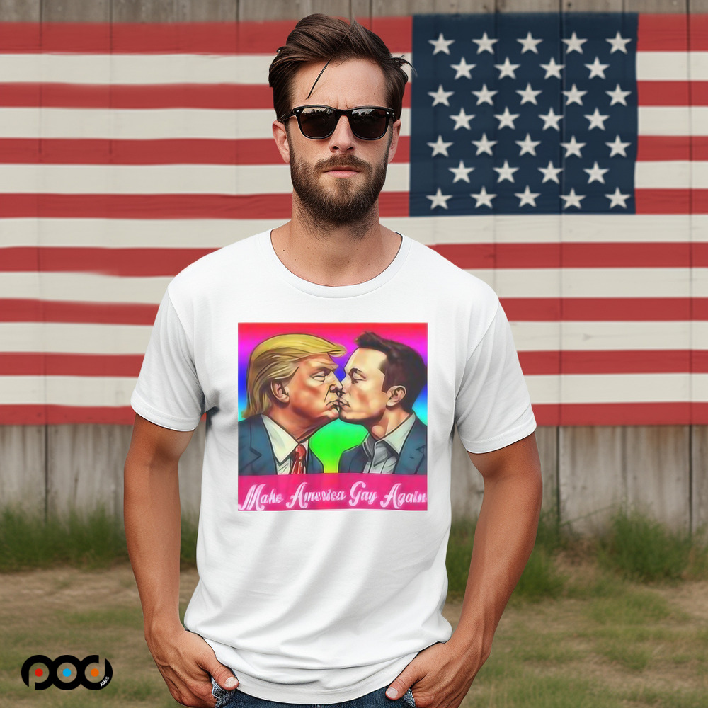 Elon Musk and Trump Kiss Make America Gay Again Shirt
