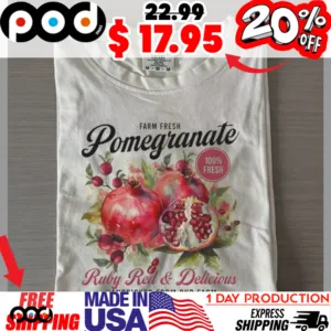 Farm fresh pomegranate Ruby red delicious Handpicked from our farm Vintage shirt