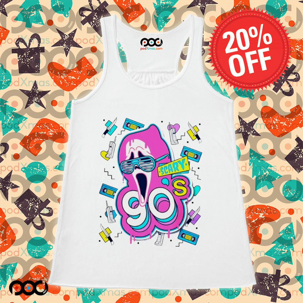Ghostface Video Tapes Knives And Cellphones Scary 90s Shirt