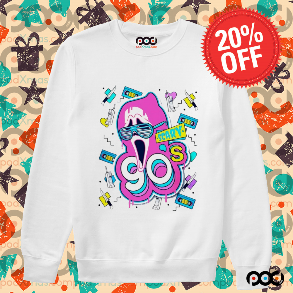 Ghostface Video Tapes Knives And Cellphones Scary 90s Shirt