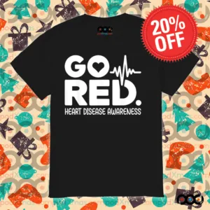 Go Red For Heart Disease Awareness Heartbeat shirt