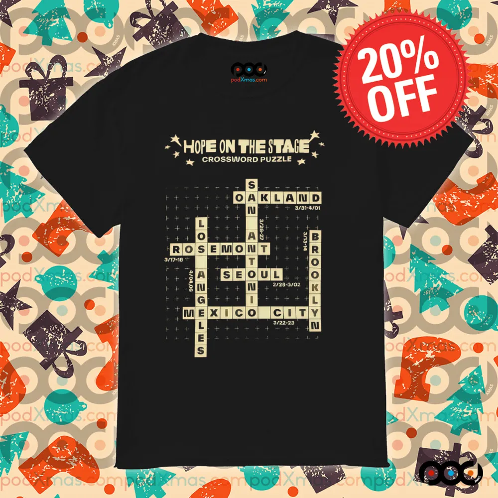 Hope on the Stage Tour Crossword Puzzle shirt
