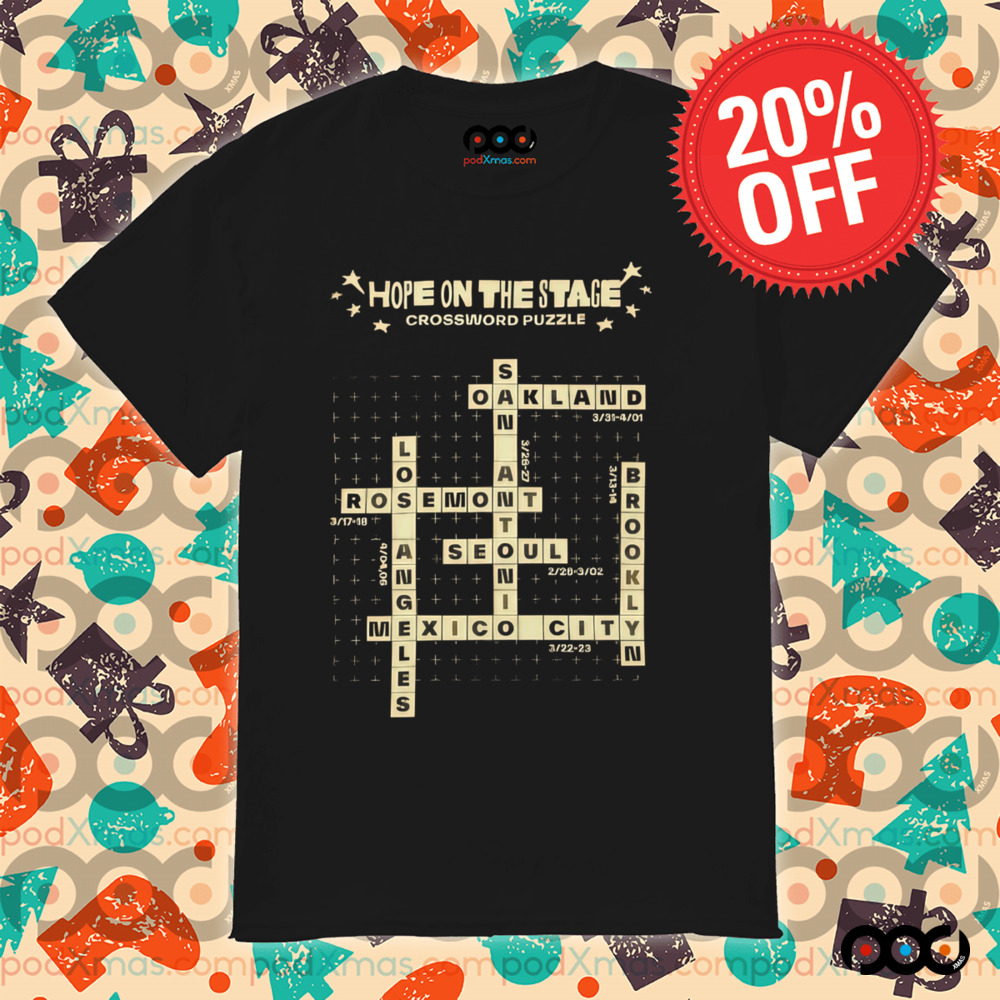 Hope on the Stage Tour Crossword Puzzle shirt