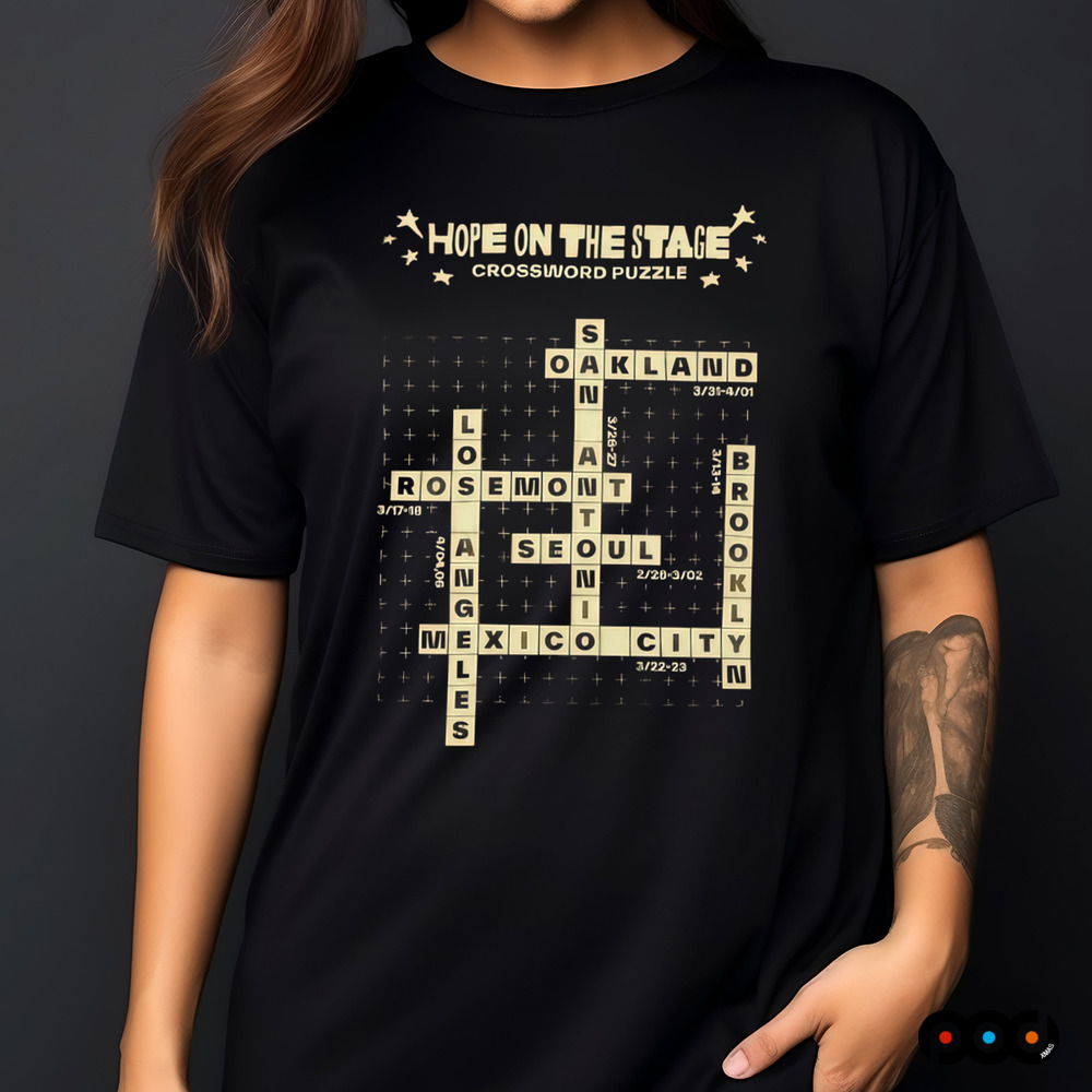 Hope on the Stage Tour Crossword Puzzle shirt