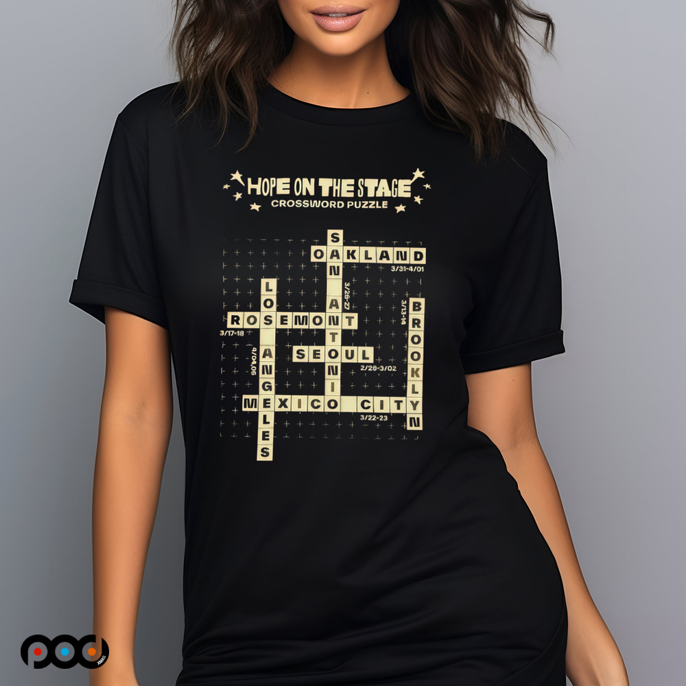 Hope on the Stage Tour Crossword Puzzle shirt