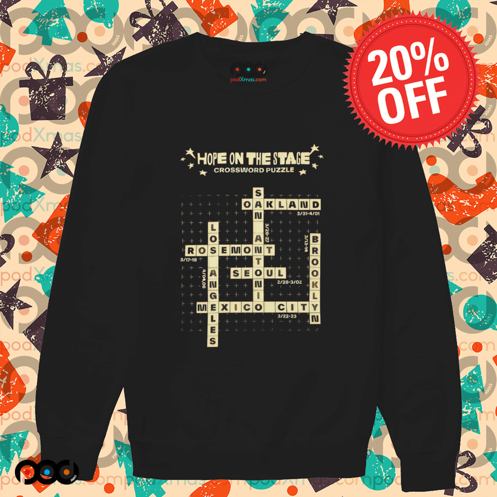 Hope on the Stage Tour Crossword Puzzle shirt