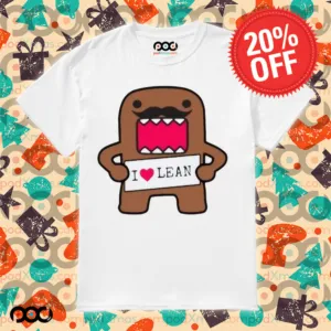 I Love Lean Felt Domo Kun Shirt