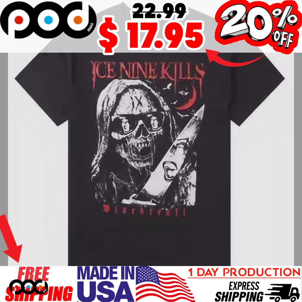 Ice nine Kills Sons Of Anarchy Skull Grim Sunglasses Horror Shirt