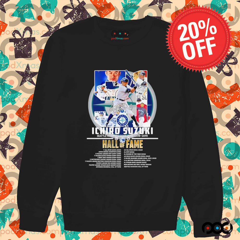 Ichiro Suzuki Seattle Mariners 2025 Hall of Fame shirt