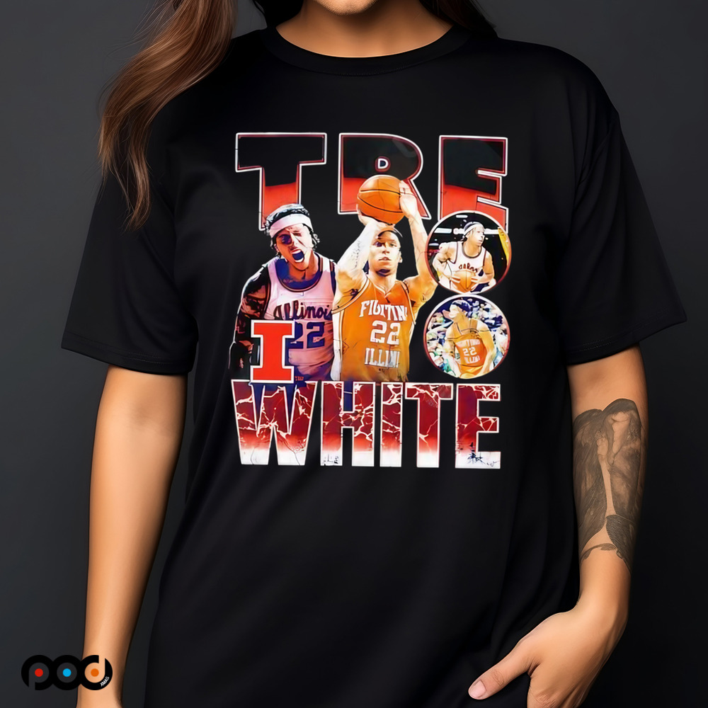 Illinois Basketball Tre White NIL Shirt
