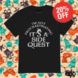 I'm not procrastinating i'm doing side quests black dragon shirt