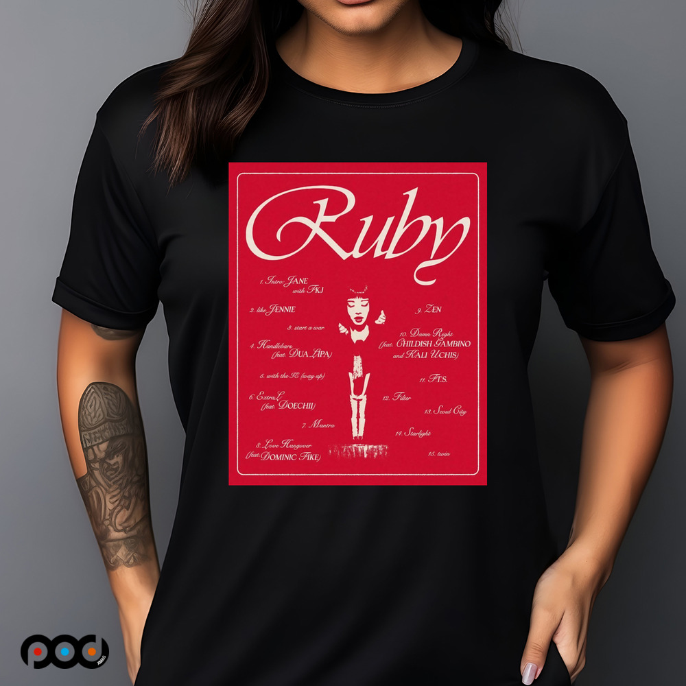 JENNIE unveils the tracklist for 'Ruby' Shirt