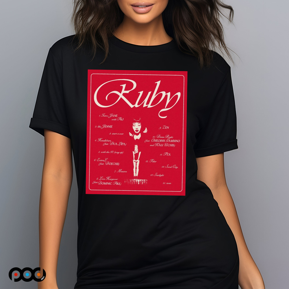 JENNIE unveils the tracklist for 'Ruby' Shirt