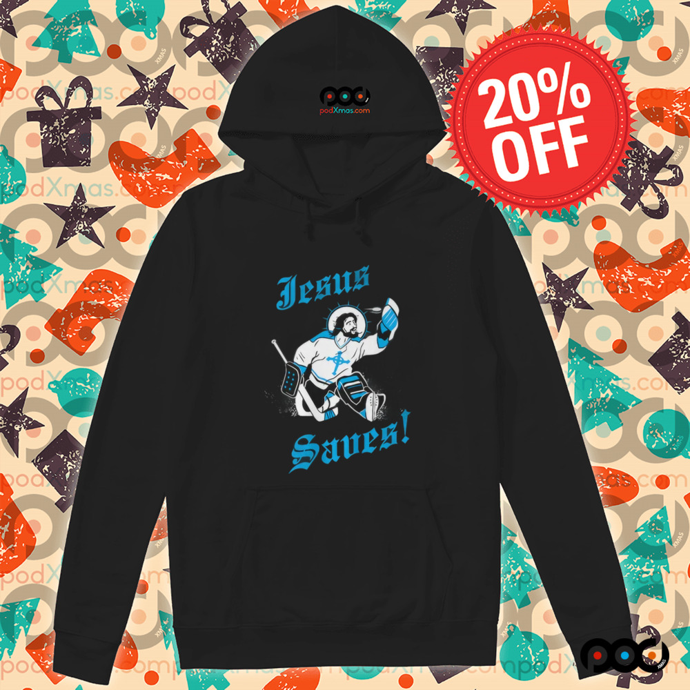 Jesus Saves Goalie Hockey Shirt