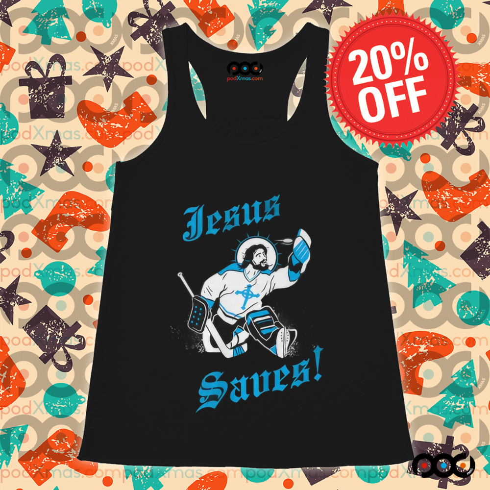 Jesus Saves Goalie Hockey Shirt
