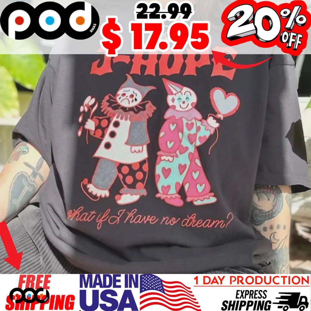 Jhope two clowns what if I have no dream hope on the stage tour cute shirt