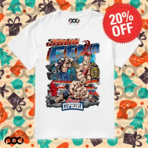 John Cena WWE cartoon graphic shirt