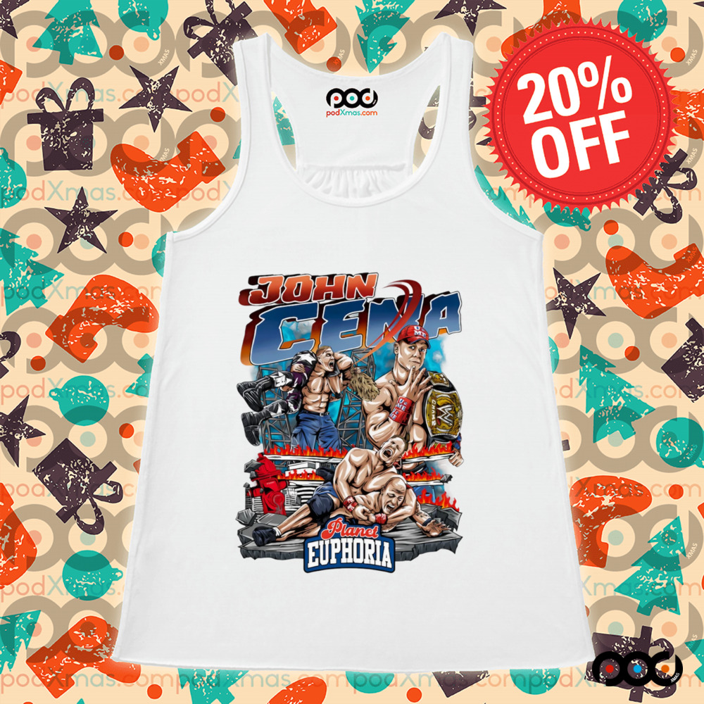 John Cena WWE cartoon graphic shirt