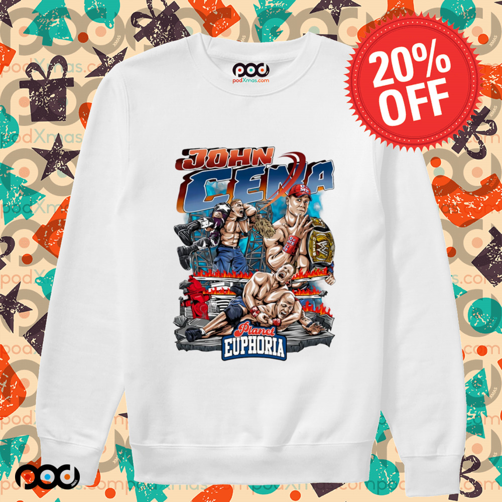 John Cena WWE cartoon graphic shirt