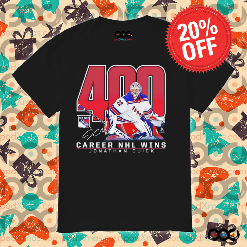 Jonathan Quick New York Rangers 400 Career Wins shirt