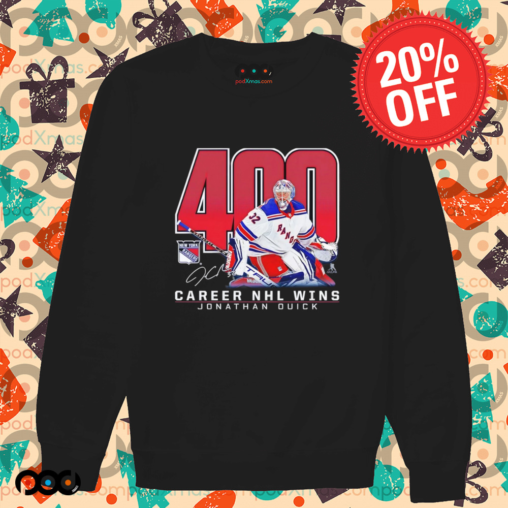 Jonathan Quick New York Rangers 400 Career Wins shirt