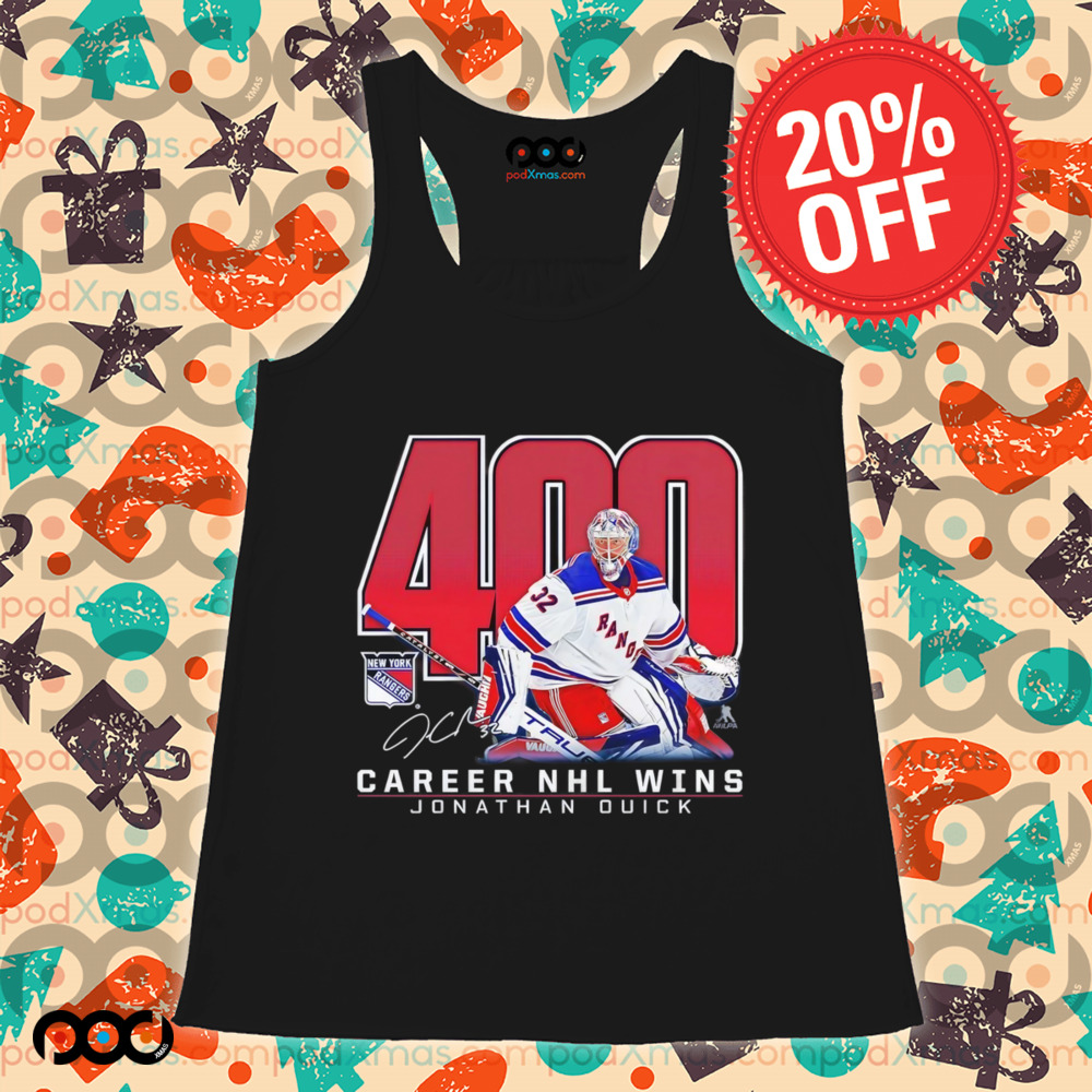 Jonathan Quick New York Rangers 400 Career Wins shirt