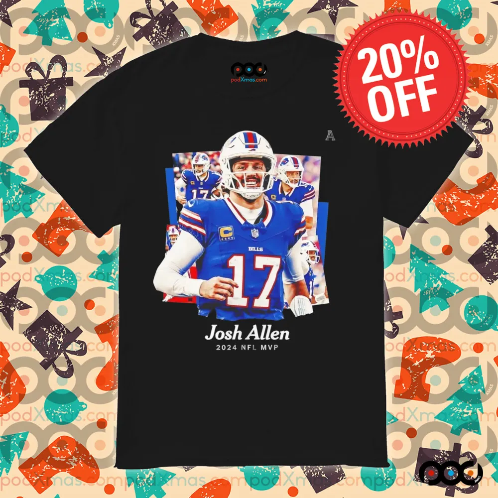 Josh Allen 2024 NFL MVP Buffalo Bills player football shirt