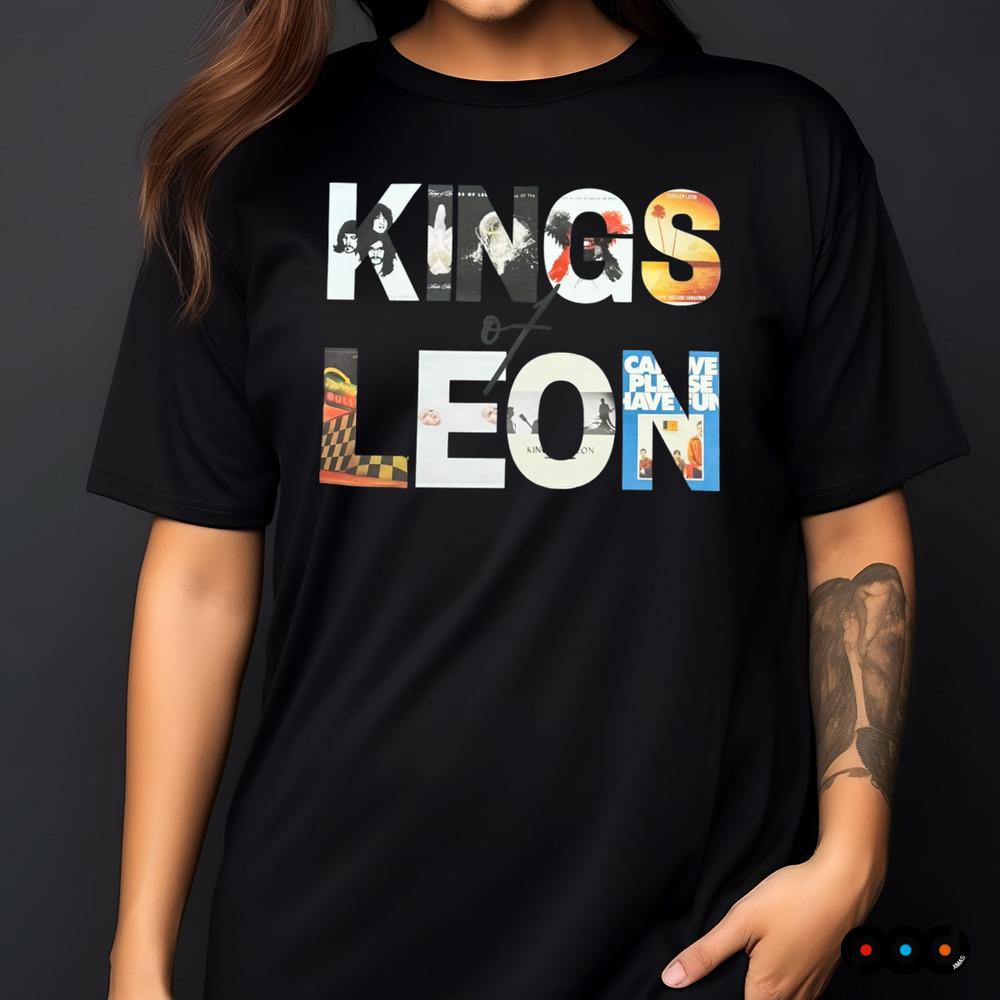 King of leon design word shirt