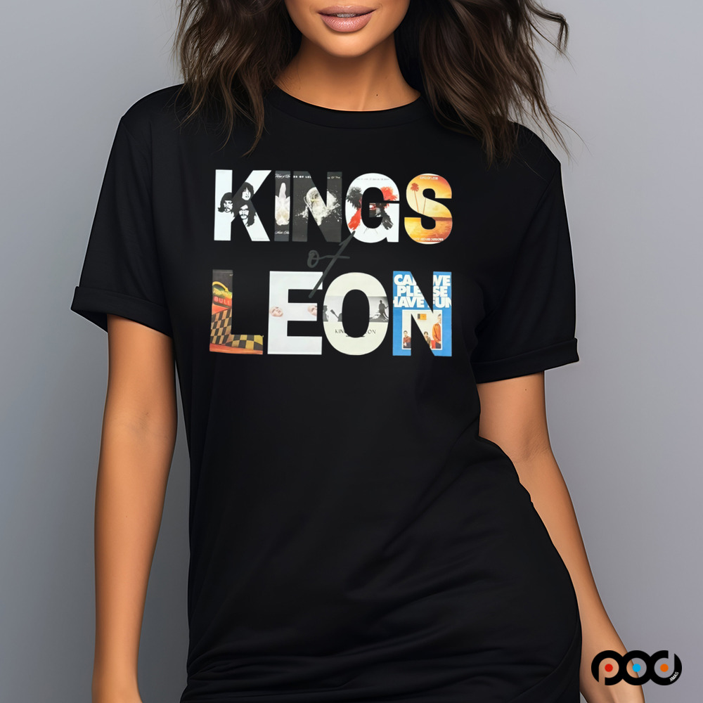 King of leon design word shirt