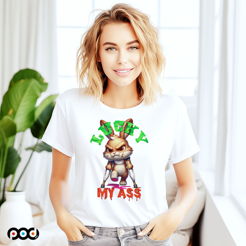 Lucky My Ass Rocky Rabbit Shirt