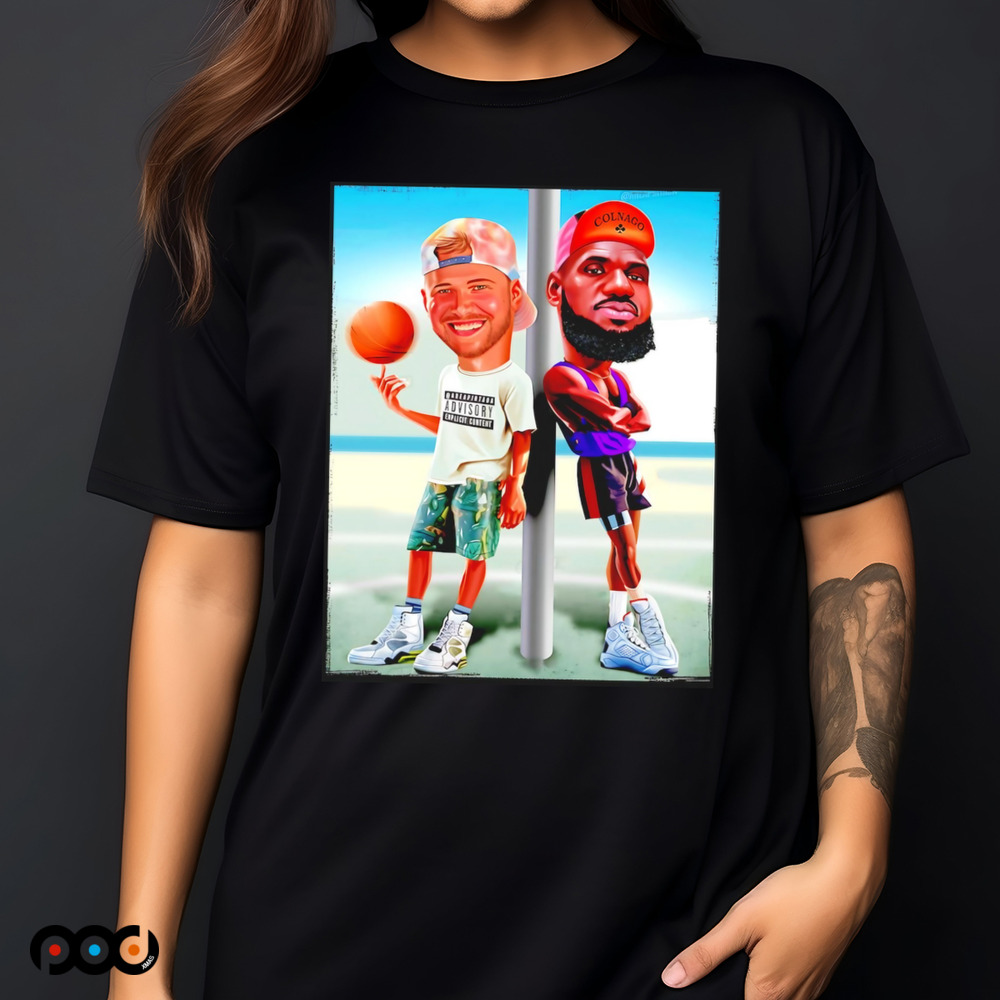 Luka Doncic And Lebron James Los Angeles Lakers NBA cartoon shirt