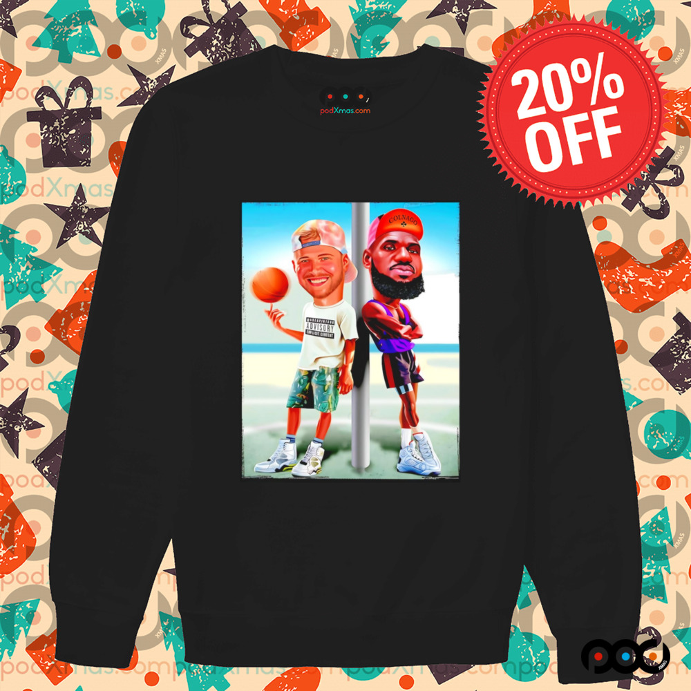 Luka Doncic And Lebron James Los Angeles Lakers NBA cartoon shirt