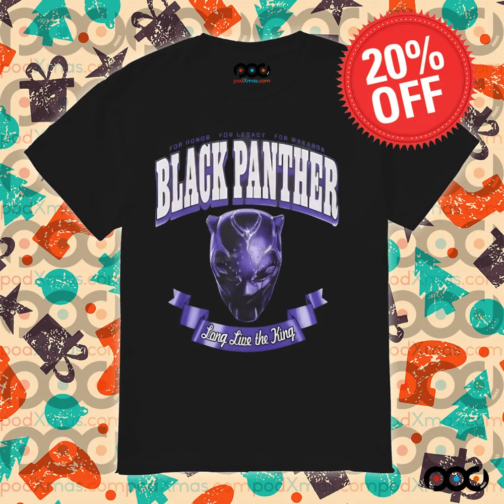 Marvel Black Panther Mask Long live the King Shirt
